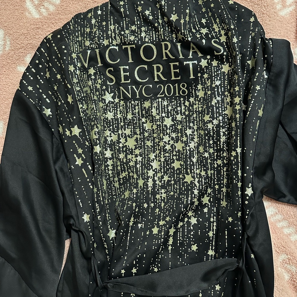 Victoria's Secret Black and Gold Robe